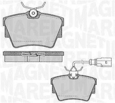 MAGNETI MARELLI Piduriklotsi komplekt,ketaspidur 363916060541